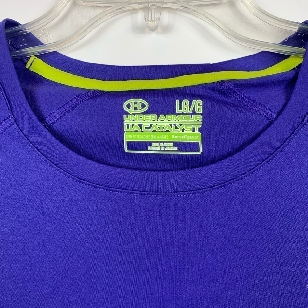 UNDER AMOUR Purple Activewear Fitted T-shirt WOMENS Large - Picture 2 of 8